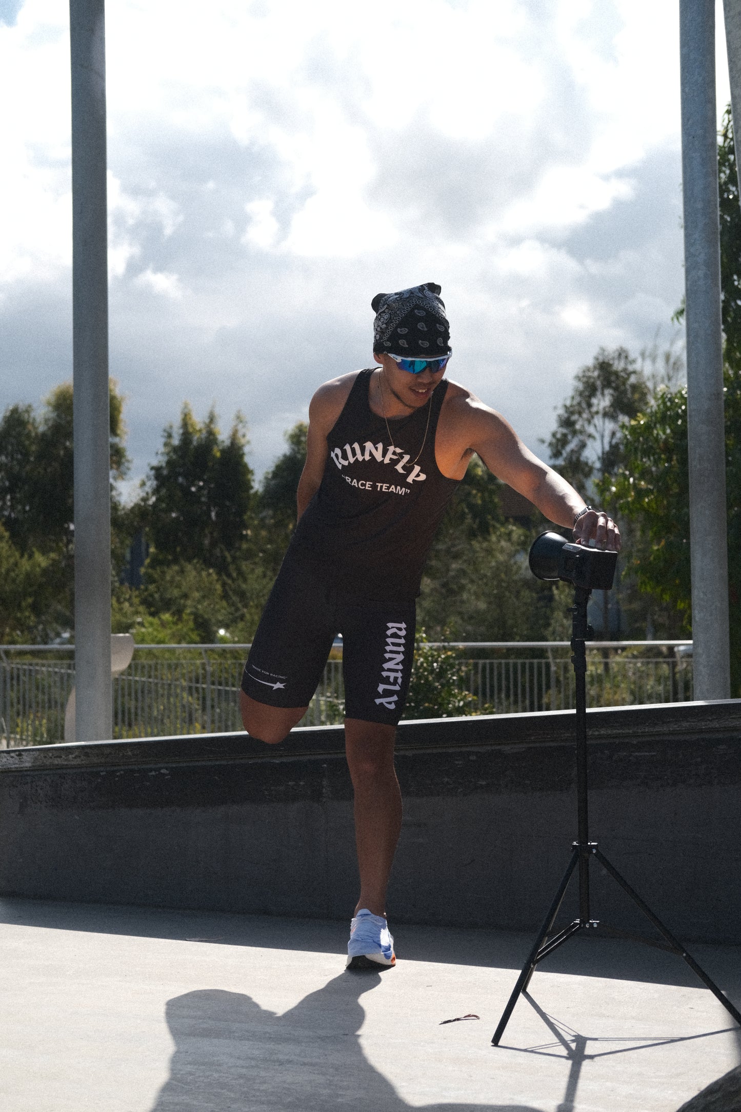 Black Race Singlet
